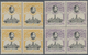 Delcampe - Spanien: 1920, 7th United Postal Union Congress Complete Set In Blocks Of Four With 1c. + 2c. Withou - Used Stamps