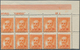 Delcampe - Spanien: 1938, Fermin Salvochea Y Alvarez 60c. Orange Four Blocks Of Ten From Upper Right Corners Wi - Used Stamps