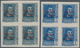 Spanien: 1938, Ferdinand II. Definitive Stamps 50c. Greyish-blue And 1pta. Blue With Red Opt. 'corre - Gebraucht