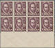 Spanien: 1948, Mateo Alemán 70c. Purple With Scarce Perf. 12¾ X 13 Block Of Eight From Lower Margin, - Used Stamps