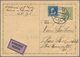 Tschechoslowakei - Ganzsachen: 1933/1937, 90 H Green And 50 H Green (vertical Fold) Two Postal Stati - Postkaarten