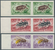 Ungarn: 1954, Insekten, 10 Werte Komplett In Ungezähnten Waagerechten Paaren, Postfrisch. - Used Stamps