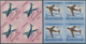 Ungarn: 1954, Fliegertag, 8 Werte Komplett, In Ungezähnten 4er-Blocks, Postfrisch. - Used Stamps