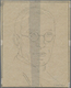 Vatikan: 1949 (ca). Hand Drawn Portrait Sketch Of Pope Pius XII, Format 180x140 Mm (ca), Signed C. M - Unused Stamps