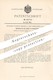 Original Patent - Richard Francis Marsh , East Maitland , Australien , 1899 , Dichtung Für Laufrad Von Dampfturbine !!! - Historische Dokumente