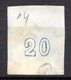 GRECE (Royaume) - 1861-62 - N° 14A - 20 L. Bleu - (Tête De Mercure) - (Avec Chiffre Au Verso) - Used Stamps