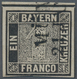 Bayern - Marken Und Briefe: 1849, 1 Kreuzer In B-Farbe Tiefschwarz, Platte 1 Mit L2 "MÜN(CHEN) 21 JA - Sonstige & Ohne Zuordnung