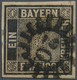 Bayern - Marken Und Briefe: 1849, SCHWARZER EINSER 1 Kr. Schwarz (fast B-Farbe), Platte 2 Mit Zentri - Sonstige & Ohne Zuordnung