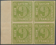 Bayern - Marken Und Briefe: 1850, 9 Kr. Gelbgrün Im Viererblock Mit Linkem Rand, Ungebraucht Mit Fal - Other & Unclassified