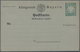 Bayern - Ganzsachen: 1876. Doppelkarte 5+5 Pf Grün Wappen Mit Druckfehler: "N" Statt "R" In "Rückant - Andere & Zonder Classificatie