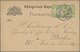 Bayern - Ganzsachen: 1883/1890, Ortskarte 3 Pfg. Grün, Drei Auffrankierte Karten Im Fern-/Auslandsve - Sonstige & Ohne Zuordnung