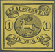 Braunschweig - Marken Und Briefe: 1861, 1 Sgr. Schwarz Auf Lebhaftgraugelb, Leuchtend Farbfrisches U - Braunschweig