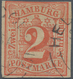 Helgoland - Marken Und Briefe: 1866, Rundstempel Type I "HEL(I)GOLAND (..) SP (186)6" Auf Hamburg Mi - Heligoland
