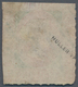 Helgoland - Marken Und Briefe: 1867, 1 S Rosakarmin/dunkelgrün, Durchstochen, Mit Blauer Handschrift - Heligoland