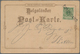 Helgoland - Marken Und Briefe: 1890, Helgoländer Postkarte Mit EF Deutsches Reich 5 Pf Krone/Adler, - Helgoland