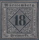 Württemberg - Marken Und Briefe: 1851, Ziffern 18 Kr. Schwarz Auf Bläulichviolett In Type II, Ungebr - Sonstige & Ohne Zuordnung