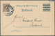 Württemberg - Ganzsachen: 1911. Dienst-Postkarte 3 Pf. Braun Auf (2 Pf. Grau) Mit L1 "Stadtpflege Ro - Andere & Zonder Classificatie