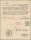 Württemberg - Ganzsachen: 1915. Dienst-Doppelkarte 3 Pf Braun + 5 Pf Grün "Viehzwischenzählung". Erg - Andere & Zonder Classificatie