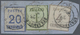 Elsass-Lothringen - Marken Und Briefe: 1870, 1 C. Olivgrün, 4 C. Violettgrau Und 20 C. Ultramarin, S - Other & Unclassified