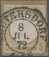 Deutsches Reich - Brustschild: 1872, 5 Gr. Ockerbraun Kleiner Schild UNGEZÄHNT, Entwertet Mit Ideal - Ungebraucht