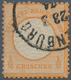 Deutsches Reich - Brustschild: 1872, Großer Schild ½ Gr. Orange Mit Doppelprägung Des Mittelstückes - Ungebraucht