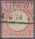 Deutsches Reich - Brustschild: 1872, Großer Schild 1 Gr. Rot Mit Bisher Unbekanntem Ra2 "LIPOWITZ Re - Unused Stamps