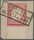 Deutsches Reich - Brustschild: 1872, Großer Schild 1 Gr. Karmin Mit 14 Mm Unterrand Und Groschen-Let - Ungebraucht
