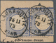 Deutsches Reich - Brustschild: 1872, POSTANWEISUNGS-AUSSCHNITT Mit Paar 2 Gr. Ultramarin Und NPD-K1 - Unused Stamps