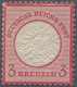 Deutsches Reich - Brustschild: 1872, Großer Schild 3 Kr. Karmin Ungebraucht Mit Doppelprägung Des Mi - Unused Stamps