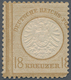 Deutsches Reich - Brustschild: 1872, Großer Schild 18 Kr. Ockerbraun Mit Starker Senkrechter Verzähn - Ungebraucht