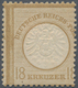 Deutsches Reich - Brustschild: 1872, Großer Schild 18 Kr. Ockerbraun Mit Starker Senkrechter Verzähn - Ungebraucht