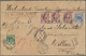 Deutsches Reich - Krone / Adler: 1890, 50 Pfg. Braunrot, 3 Werte Zusammen Mit 5 Pfg. Und 20 Pfg., Po - Brieven En Documenten