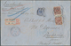 Deutsches Reich - Krone / Adler: 1890, Krone/Adler 50 Pf Paar Mit Zwischensteg Und 20 Pf. Auf Portog - Brieven En Documenten