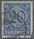 Deutsches Reich - Dienstmarken: 1920, 20 Pfg. Dienstmarke Mit Ziffer "21" Preußischblau Gestempelt " - Dienstzegels