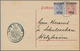 Deutsches Reich - Dienstmarken: 1920, 20 Pfg. Blau Mit WZ Y (nur Ringe) Als Zusatzfrankatur Portoric - Dienstmarken