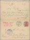 Deutsches Reich - Ganzsachen: 1906, Bedarfs- Und Portogerecht Doppelt Verwendete Ganzsachenkarte Von - Andere & Zonder Classificatie