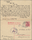 Deutsches Reich - Ganzsachen: 1910, Ganzsachenkarte Germania 10 Pfennig Rot Mit Anhängendem Antwortt - Sonstige & Ohne Zuordnung