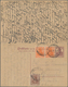 Deutsches Reich - Ganzsachen: 1921, Doppelt Verwendete Ganzsachenkarte 15 Pfennig Germania Braunlila - Other & Unclassified