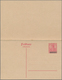 Deutsches Reich - Ganzsachen: 1920. Doppelkarte 10+10 Pf Germania "Saargebiet". Besteht Als FEHLDRUC - Sonstige & Ohne Zuordnung