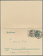 Deutsches Reich - Ganzsachen: 1918. Doppelkarte 2½ Pf Grau Neben 5 Pf Grün Germania / Dito. Gebrauch - Sonstige & Ohne Zuordnung