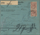Deutsche Post In China - Vorläufer: 1895, Blaue Paketadresse Frankiert Mit Vs. Senkr.Paar 50 Pf Sowi - China (kantoren)