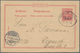 Deutsche Post In China: 1904 (13.6.), 10 Pfg GA-Karte Mit Stempel "DEUTSCHE SEEP0ST YANGTSE-LINIE A" - China (offices)