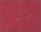 Deutsche Post In China: 1905: 2 C. Überdruckmarke EF Am 26.2.1905 Auf Rotem Vordruckbrief "Telegramm - China (kantoren)