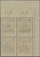 Deutsche Post In China: 1919, 1 Cent Auf 3 Pf., Stumpfer (rußiger) Aufdruck, Viererblock Mit Eckrand - China (offices)