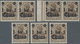 Deutsche Post In China: 1919, 1 Cent Auf 3 Pf., Stumpfer (rußiger) Aufdruck, 3 Einzelmarken Und Zwei - China (kantoren)