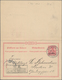 Deutsche Post In China - Ganzsachen: 1902, Gebrauchte Ganzsachenkarte Mit Bezahlter Antwort Mit Waag - China (offices)