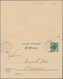 Deutsche Post In Marokko - Ganzsachen: 1900, Doppelt Gebrauchte Ganzsachenpostkarte Mit Bezahlter An - Morocco (offices)