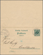 Deutsche Post In Marokko - Ganzsachen: 1900, Doppelt Gebrauchte Ganzsachenpostkarte Mit Bezahlter An - Deutsche Post In Marokko