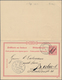 Deutsche Post In Marokko - Ganzsachen: 1900, Gebrauchte Ganzsachenkarte Mit Bezahlter Antwort Mit Sc - Marokko (kantoren)