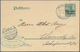 Deutsche Post In Marokko - Ganzsachen: 1908, Bedarfs- Und Portogerecht Gebrauchte Ganzsachenpostkart - Deutsche Post In Marokko